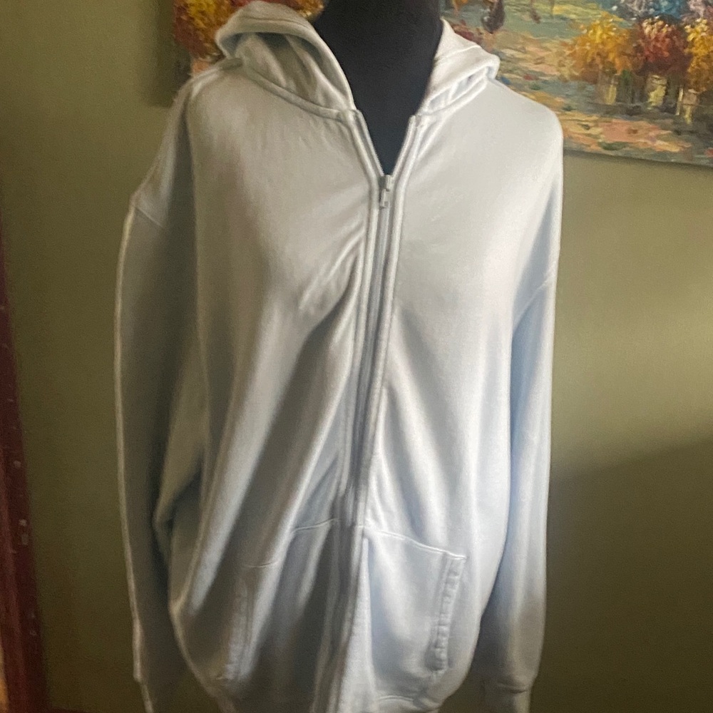 Skims terry cotton oversized zip up hoodie, size L